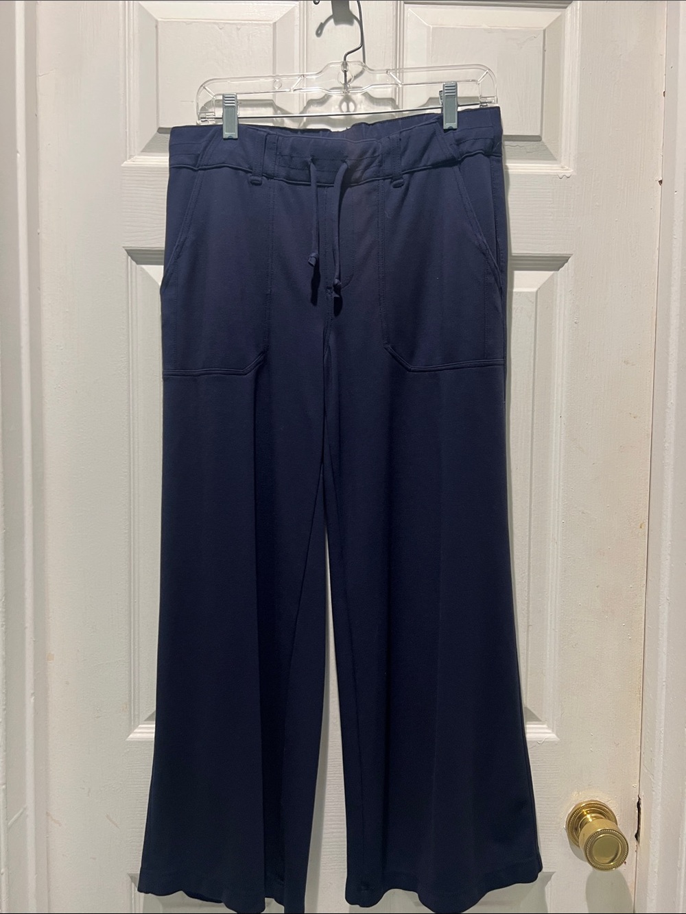 Democracy Navy Wide-Leg Drawstring Pants